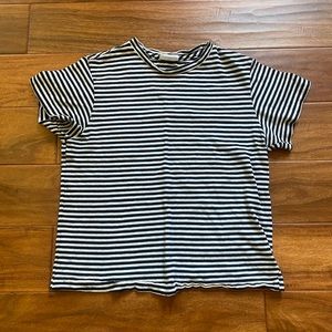 Re/done Hanes the classic tee black and white stripe